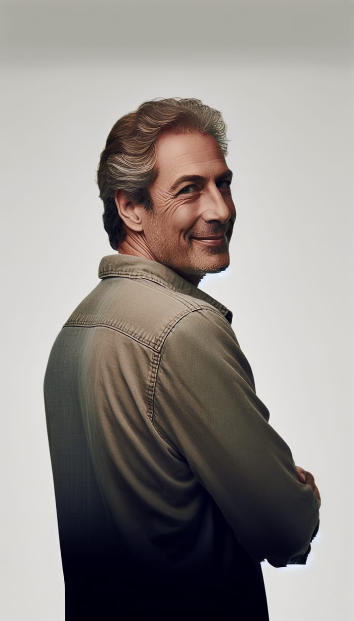 Smiling Middle-Aged Man Giving Gentle Advice