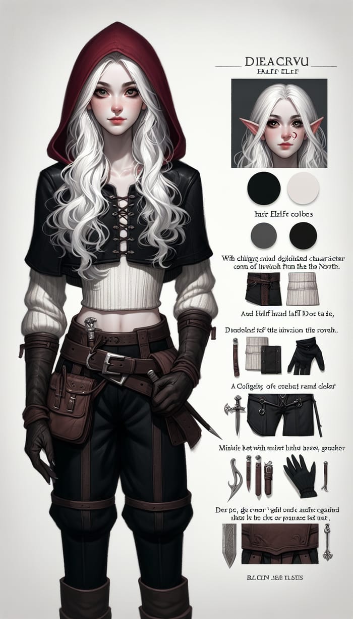 Half-Elf Rogue Character | Disciplined & Mischievous | North Traits