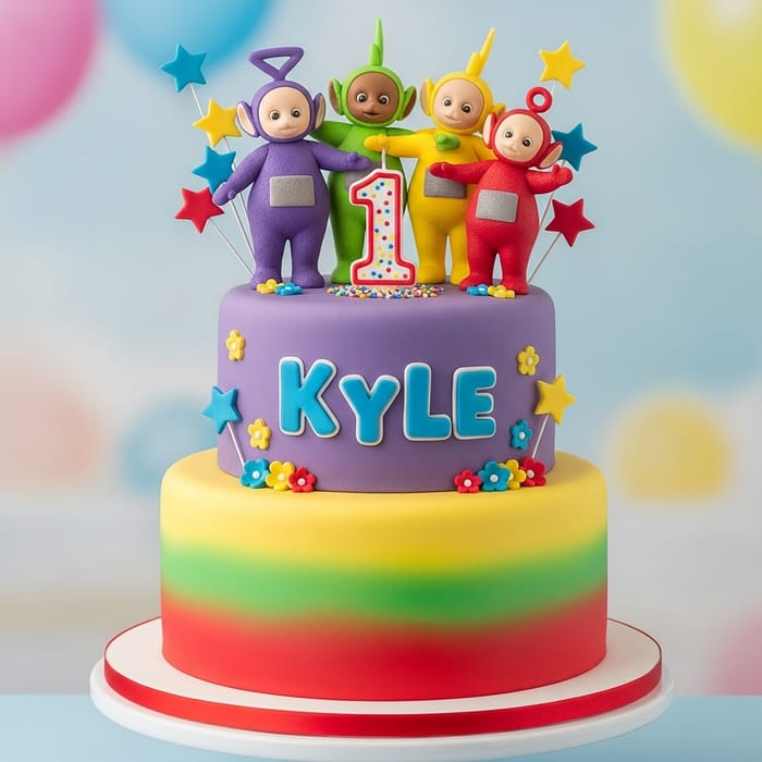 Teletubbies Cake Design for Kyle's 1st Birthday Teletubbies Cake Design for Kyle's 1st Birthday