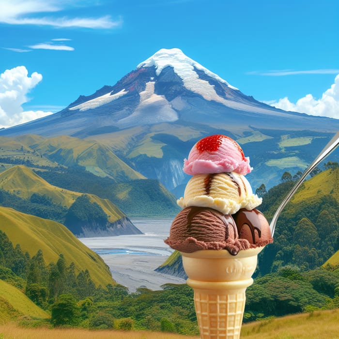 Imbabura in Ecuador with Delicious Ice Cream Cone