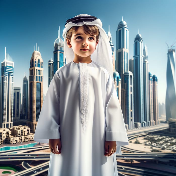 Dubai Traditional Dress for Boys: Emirati Thobe