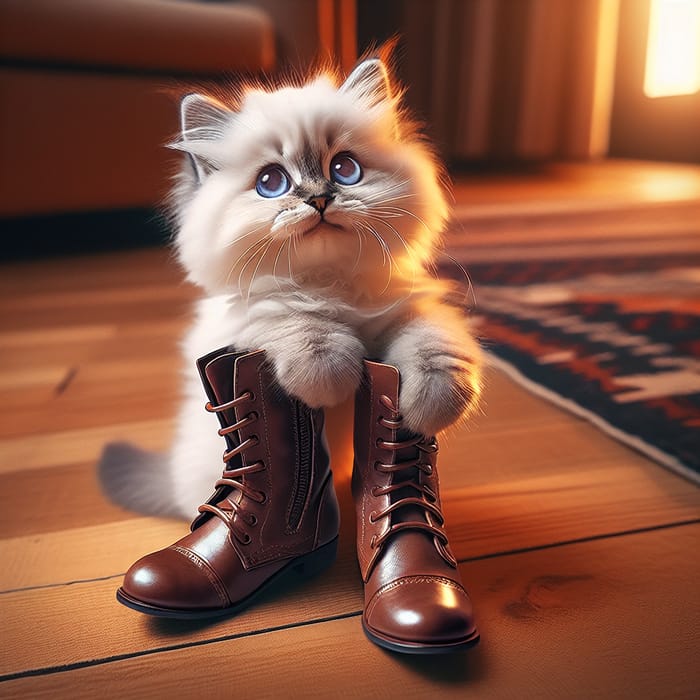 Cat Wearing Boots: Elegant & Cute