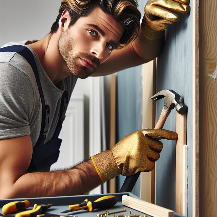 Skilled Craftsman with Golden Hands for Professional Wall Repair