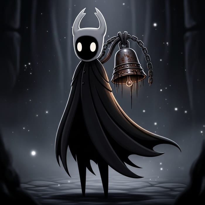 Dark Minimalist Gothic Protagonist Inspired by Hollow Knight Dark Minimalist Gothic Protagonist Inspired by Hollow Knight