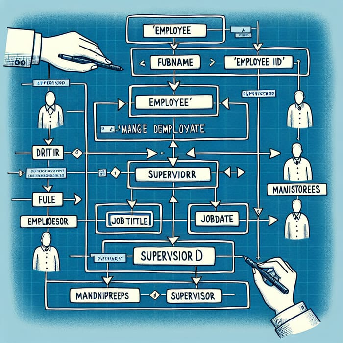 ER Diagram for Employee and Supervisor Tables