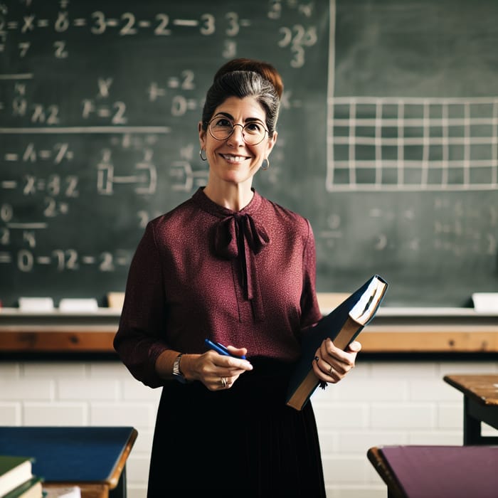 Enthusiastic Hispanic Female Teacher with a Welcoming Smile