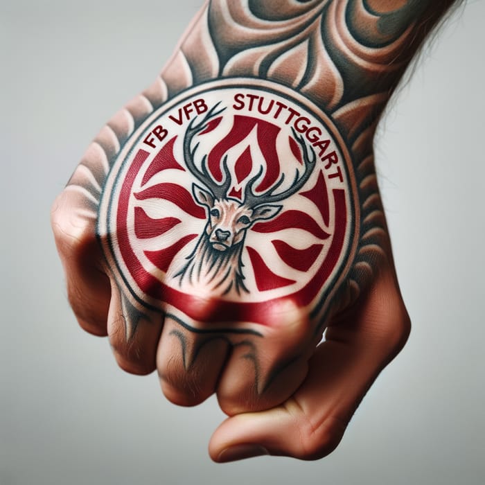 VfB Stuttgart Tattoo Design with Antlered Deer Logo