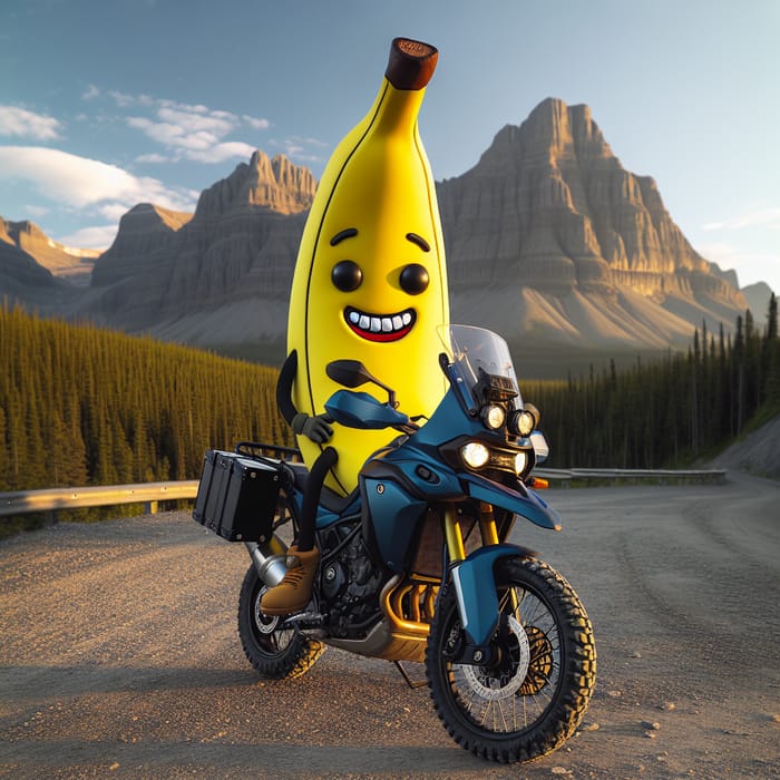 Banana Riding Adventure Motorcycle - Unique Sunset Scene