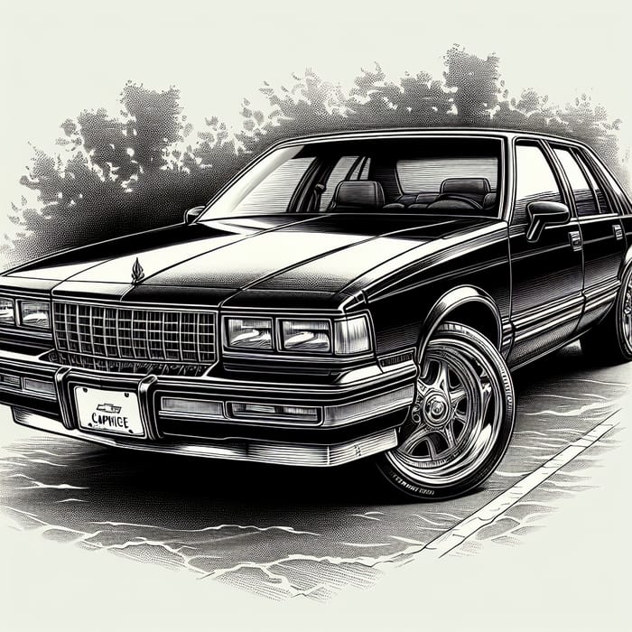 1996 Chevrolet Caprice Sketch - Classic Black & Chrome