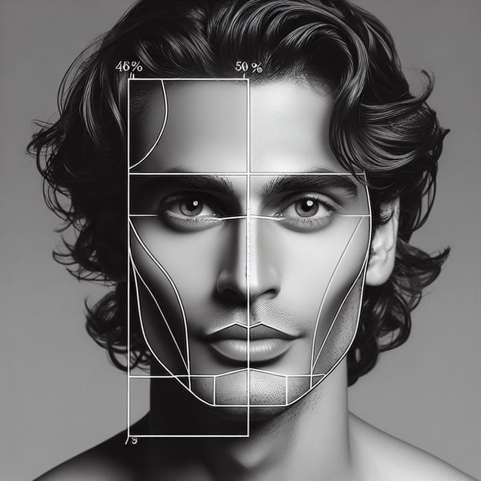 Mysterious Beauty: Handsome Man Embodies Golden Ratio Features