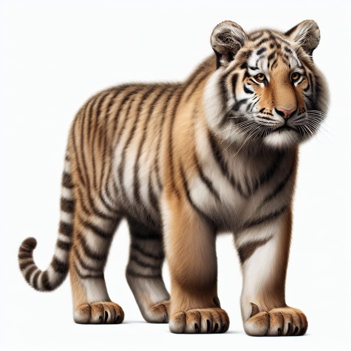 Young Adult Anthropomorphic Tiger Standing