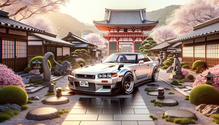 1989 Nissan GTR in Japanese Zen Garden