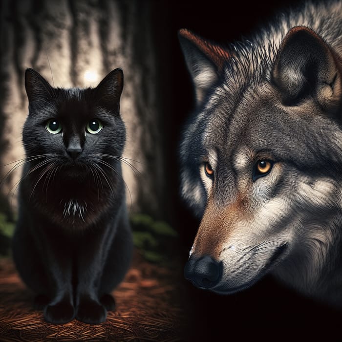 Cat and Wolf Interaction: A Fascinating Encounter