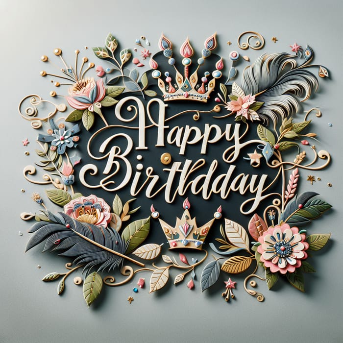 Beautifully Decorated Text: Happy Birthday Wishes