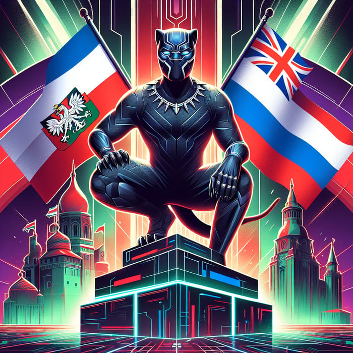 Zagi Movie Cover | Powerful Black Panther | Flags of Poland & Great Britain