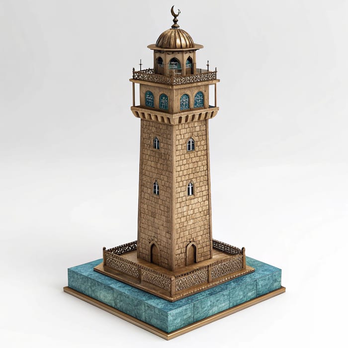 12th Century Castle Tower Trophy Design in Bronze