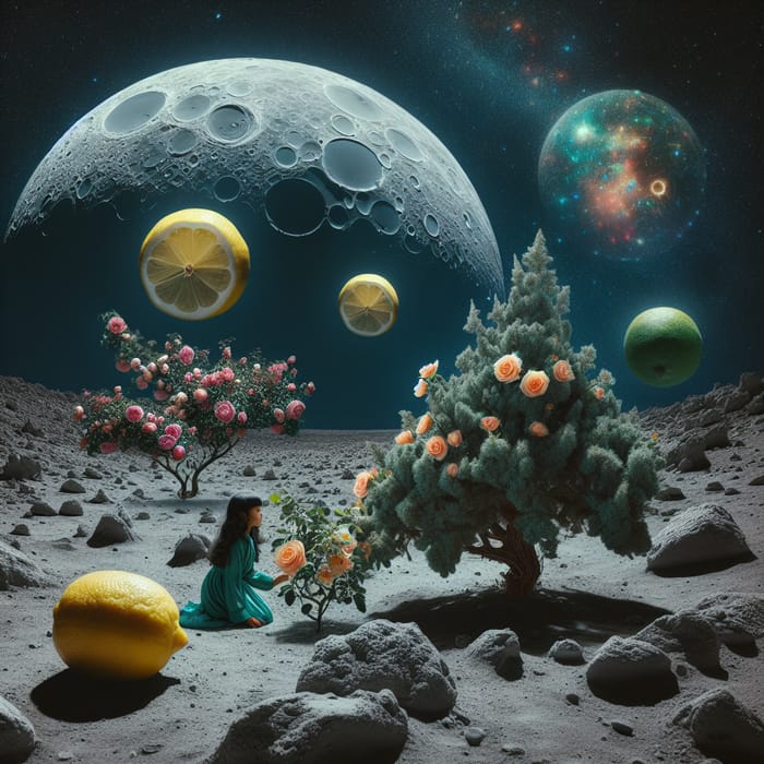 Lemon & Rose Garden: Moon, Juniper, & Girl's Stroll