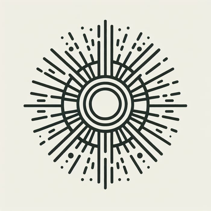 Minimalistic Tattoo Art: Elegant Sun Design