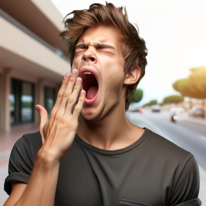 Man Yawning and Stretching - Free Stock Photo