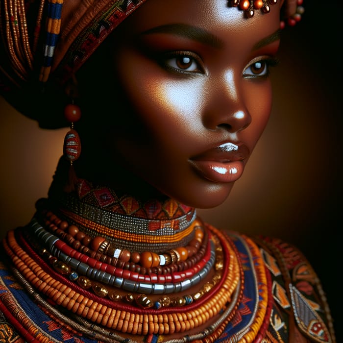 Powerful African Woman in Vibrant Traditional Clothing | Cultural Pride and Tribal Beaute