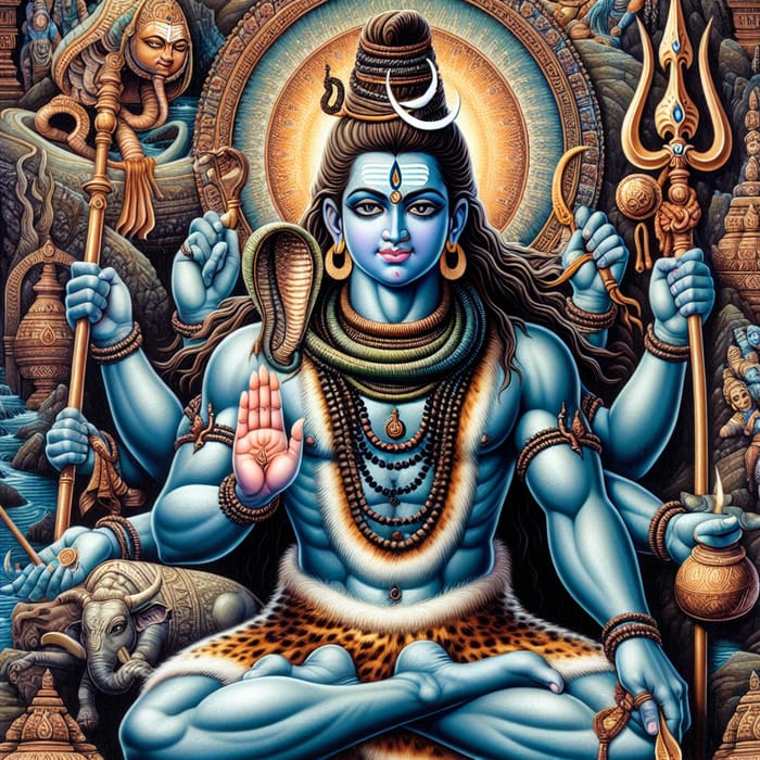 Lord Shiva: Mystical Hindu Deity with Symbolic Trident