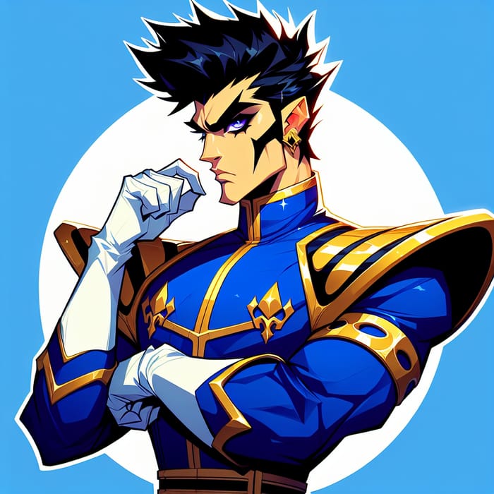 Vegeta Sayayin in Royal Blue Jumpsuit Fury