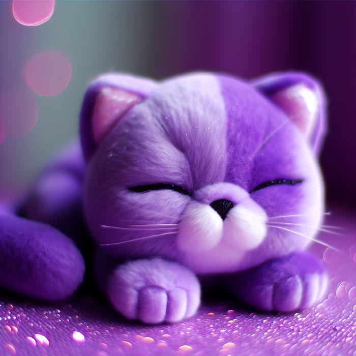 Meet Catnap: The Adorable Purple Cat