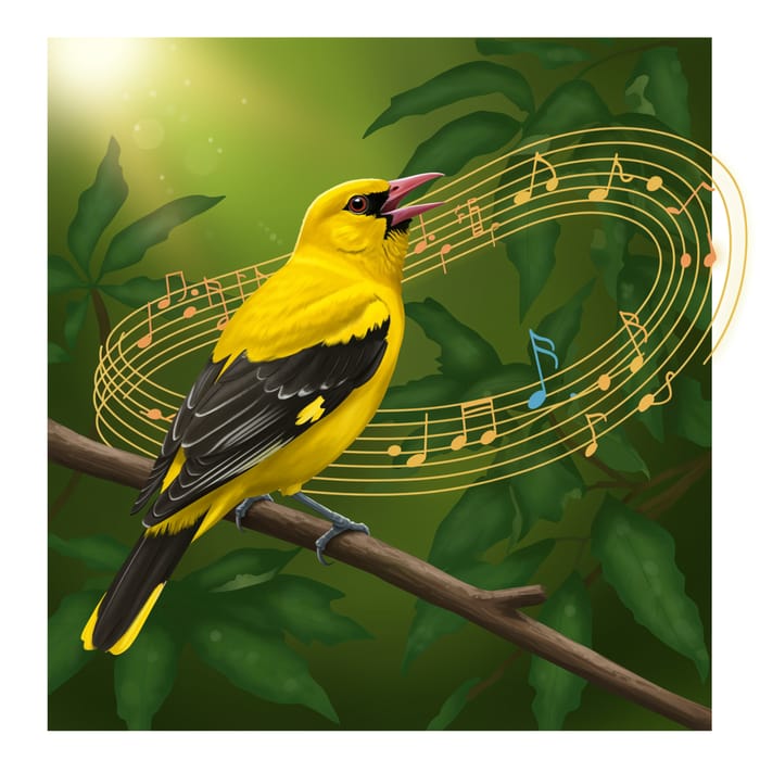Oriole Singing Music - Nature's Melodious Serenade