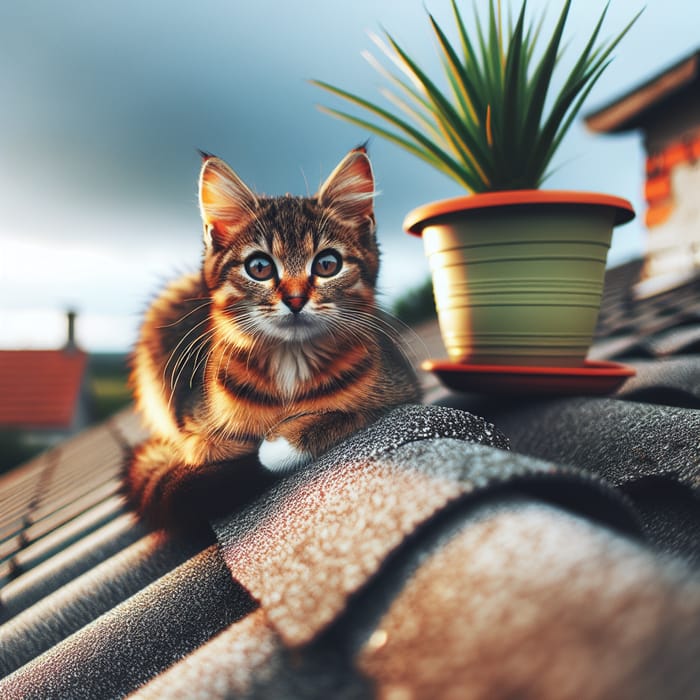 Cat on Roof: Enjoy the Purr-fect View