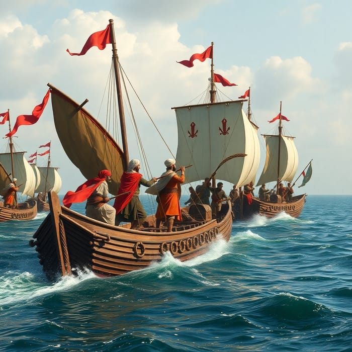 Medieval Arab Naval Battle: Mamluks vs Pirates