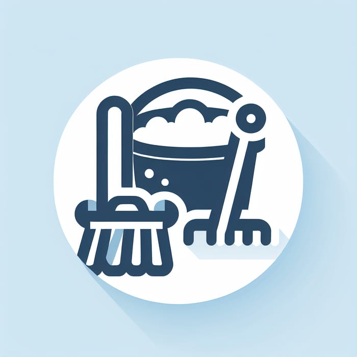 Cleaning Icon | Bucket, Mop & Duster Symbol