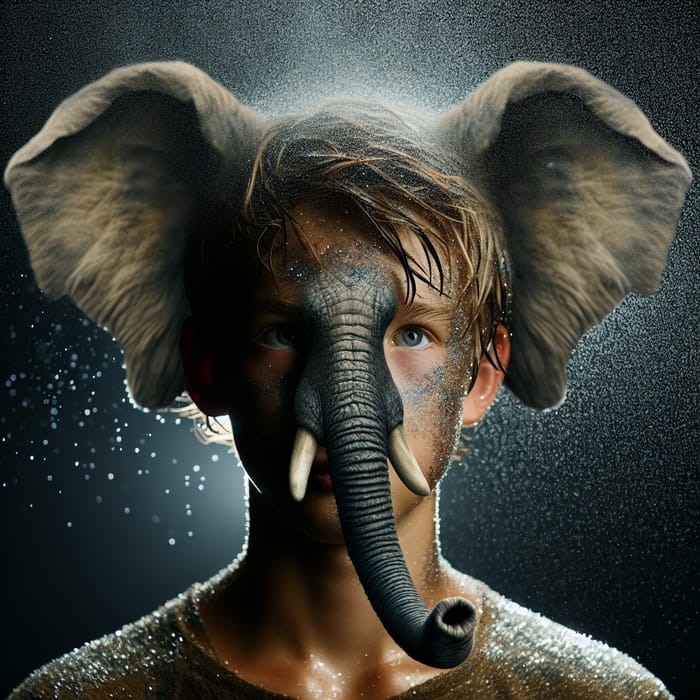 Magical Transformation: Boy Turns into Elephant