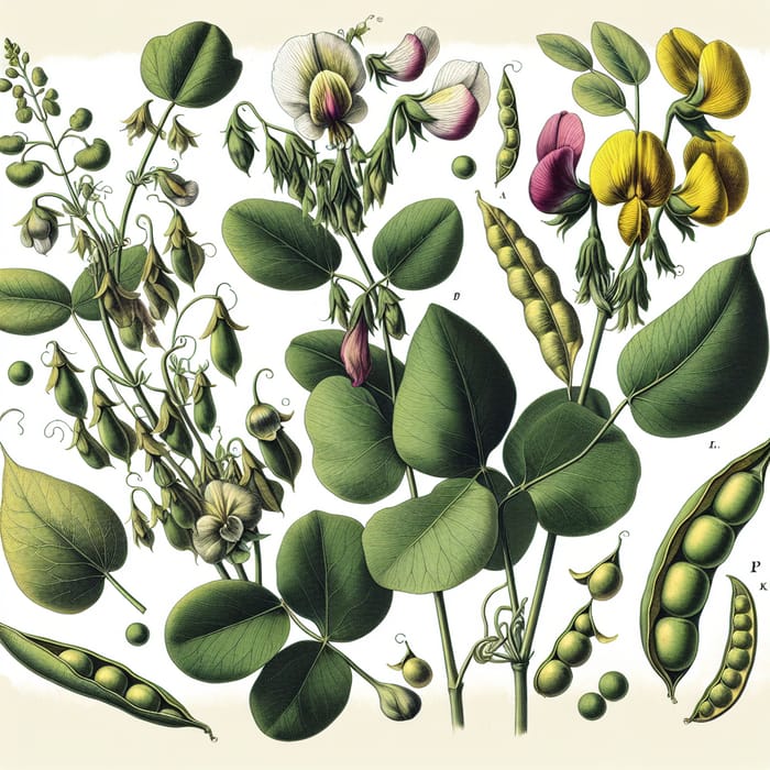 Leguminosa: Scientific Illustration of Pea Family