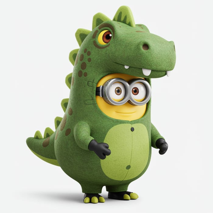 Minion in Dinosaur Suit – Fun Imagery