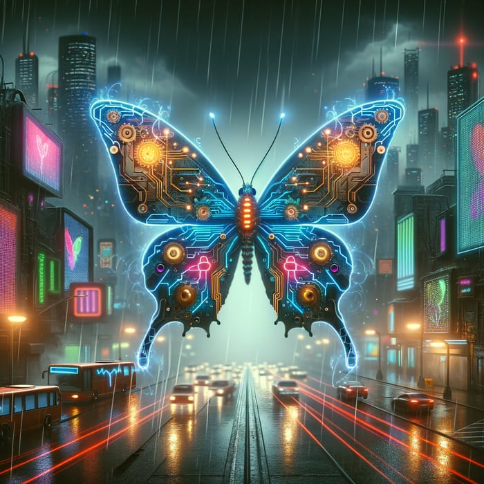 Cyberpunk Butterfly Image