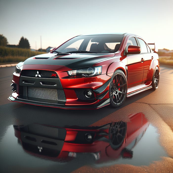 Mitsubishi Lancer Evolution X | Stunning Red Car