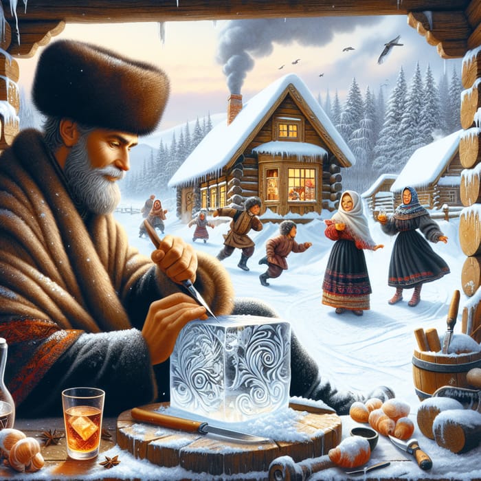 Winter Slavic Traditions: Snow, Ice Carving & Village Festivities