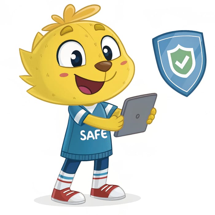 Online Safety School Mascot for Kids