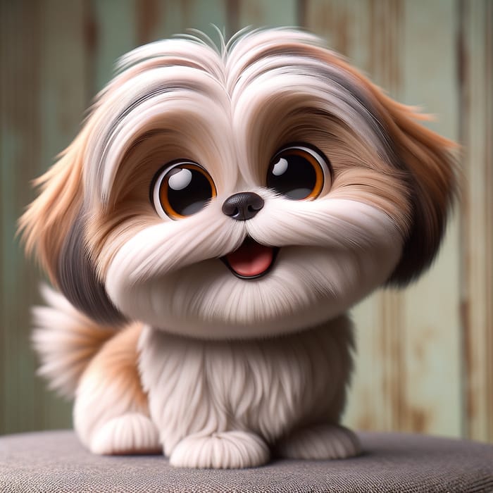 Choppy the Playful Shih Tzu: A Pixar-Style Animation Delight