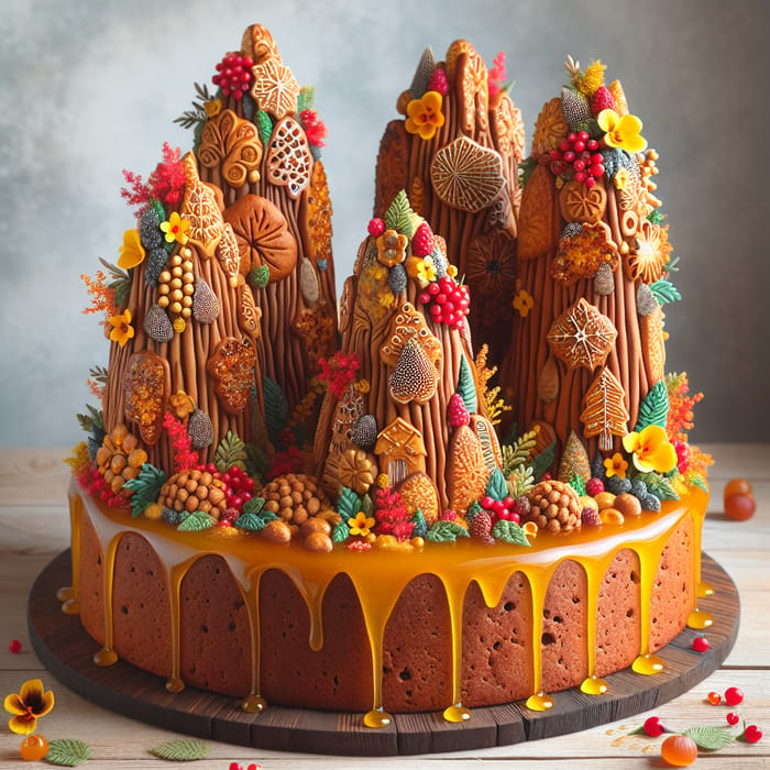 Honey Forest Gingerbread: Tree Trunk-Shaped Delight