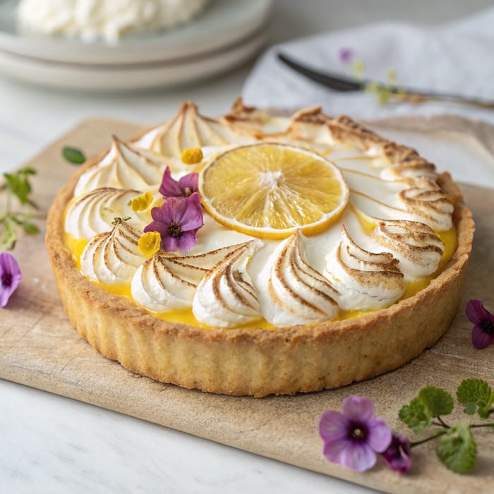 Delicious Lemon Meringue Pie with Candied Lemon