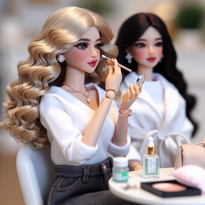 Gorgeous White Bratz Dolls with Long Blonde & Black Hair