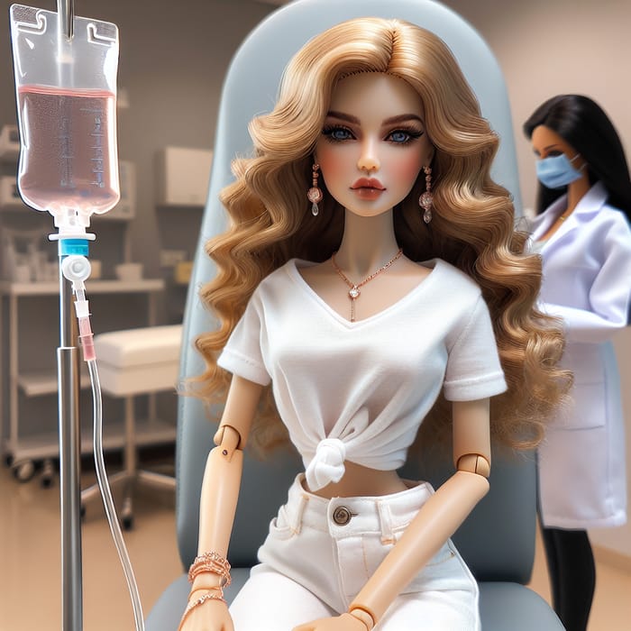 Lifelike Caucasian Bratz Dolls in a Medical Setting