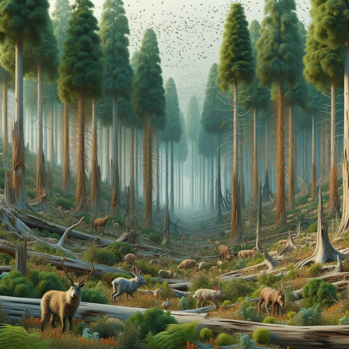 3D Disease Outbreak in Forest | Striking Illustration