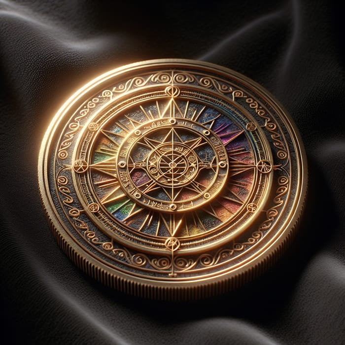 Intricate Gold Token Design | Exclusive Symbol of Ancient Civilization