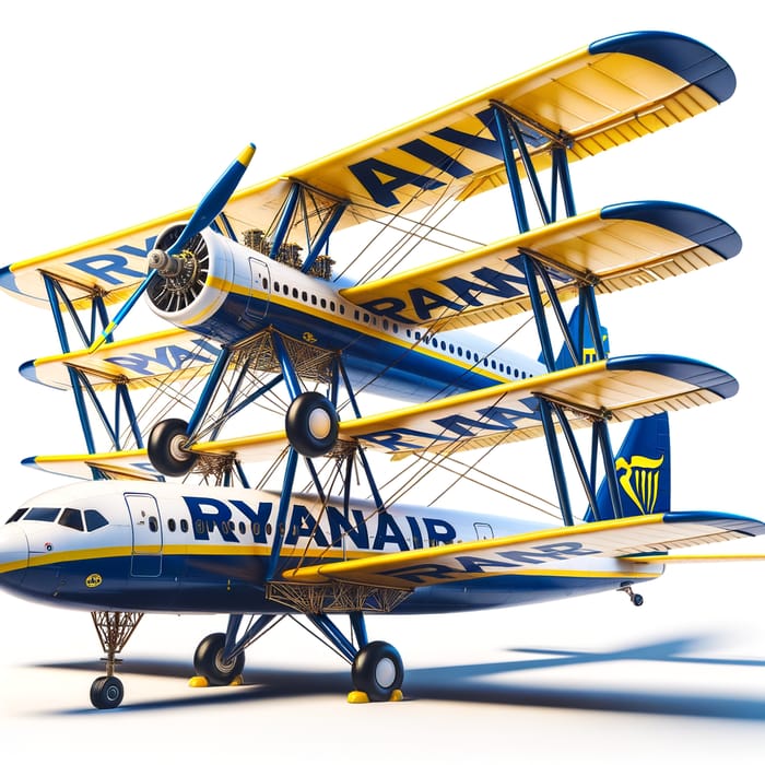 Ryanair Yellow and Blue Triplane Livery | Unique Aircraft Design