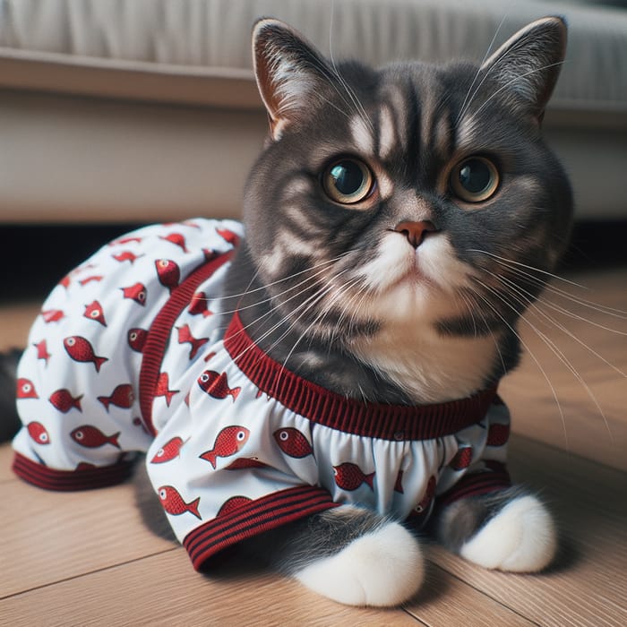 Playful Cat in Boxer Shorts