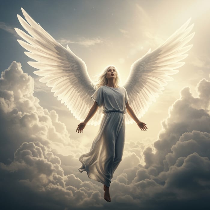 Beautiful Flying Angel Artwork