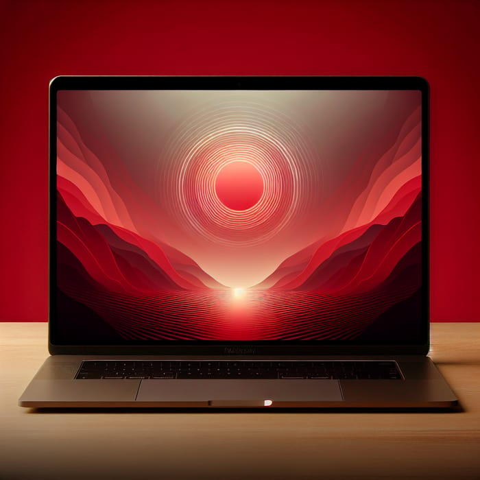 Vibrant Red Laptop Screen Wallpaper