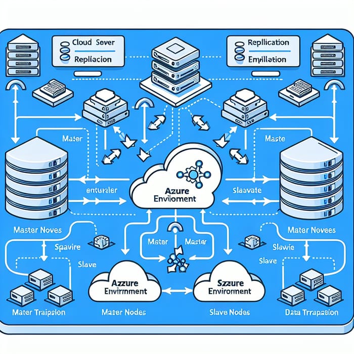 Illustrated Azure Environment Replication with Master/Slave Nodes